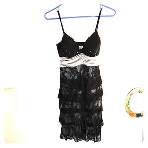 Black and grey homecoming dress